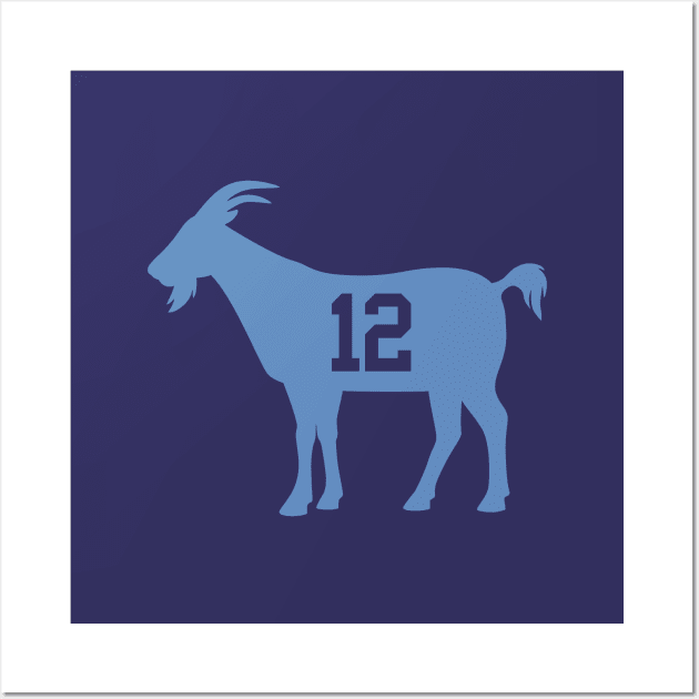 MEM GOAT - 12 - Navy Wall Art by KFig21